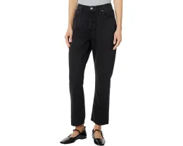 Джинсы Paige Billy Crop с утяжеленной застежкой в Dark Dawn Distressed
