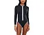 Цельнокроеный купальник Seafolly Collective с длинным рукавом и замком спереди
