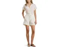 Шорты Linen Wide-Leg Drawcord из льна с широкими штанинами Lauren Ralph Lauren