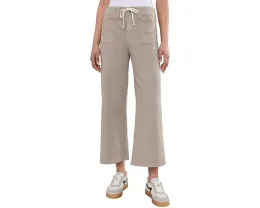 Широкие брюки Petite Ari с завязкой на поясе и укороченными штанинами в цвете Vintage Utaupia