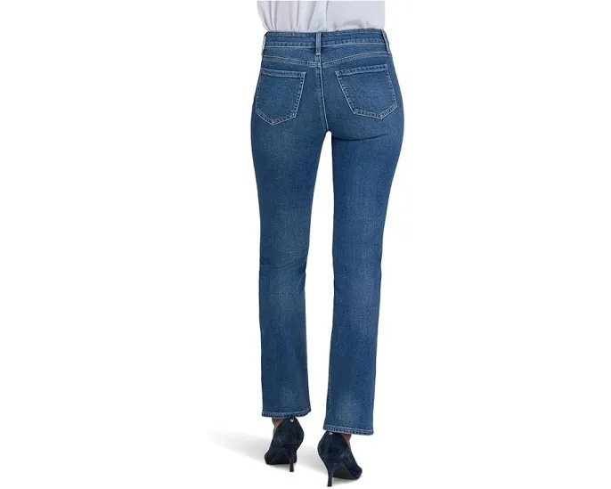 NYDJ Marilyn Straight джинсы с искусственным жемчугом и технологией Lift Tuck