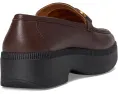 Лоферы FitFlop F-Luma из кожи с квадратной цепью и технологией комфорта