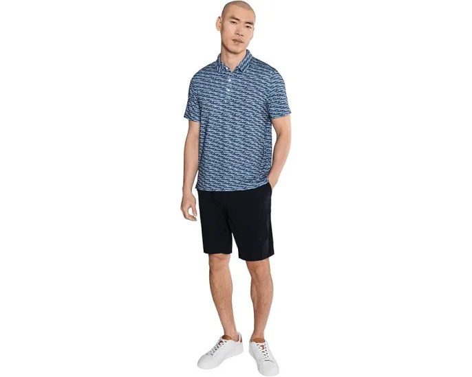 Праздничная поло Comfort Stretch Performance с принтом и коротким рукавом