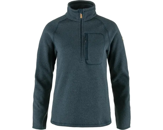 Fjällräven Övik Fleece 1/2 Zip с усиленными локтями из G-1000
