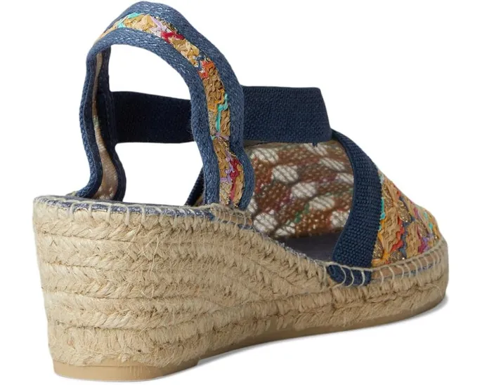 Эспадрильи Toni Pons Terra-Tt из разноцветной ткани с джутовым клином