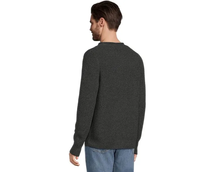 Свитер L.L.Bean из органического хлопка с вафельной вязкой и высоким воротником