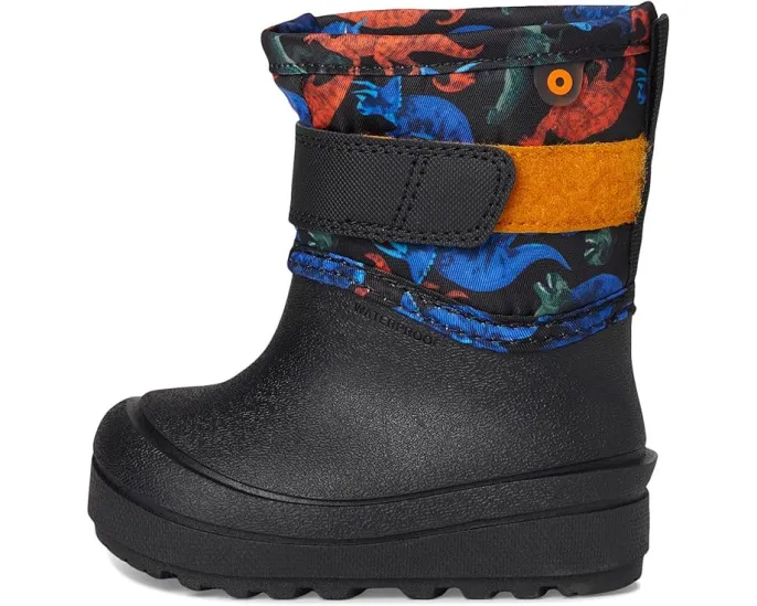 Детские сапоги Bogs Kids Baby Snow Shell с принтом динозавра и подкладкой из флиса