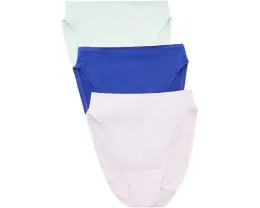 Комплект из 3 трусиков Natori Bliss Bare Cotton High Cut Brief из хлопка пима