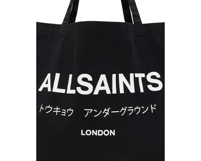 Сумка-тоут AllSaints Underground из хлопка