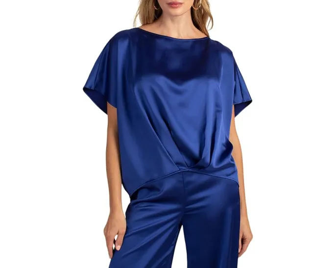 Топ Trina Turk Pastilla Top с лодочным вырезом и асимметричным подолом