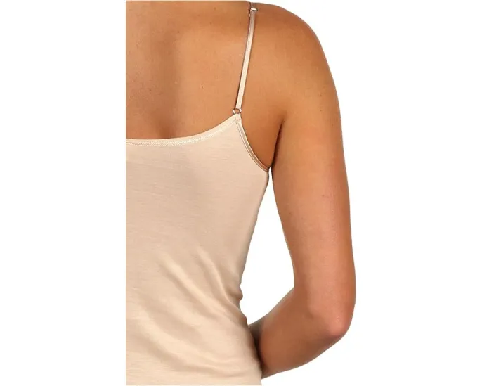 Бесшовный топ на бретелях Cotton Seamless от Hanro с V-образным вырезом