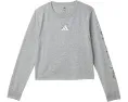 Футболка adidas Kids Regular Fit Heather с длинным рукавом и принтом