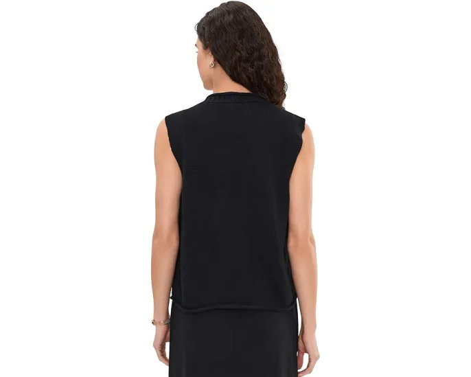 Жилет Eileen Fisher с V-образным вырезом из смеси перуанского хлопка