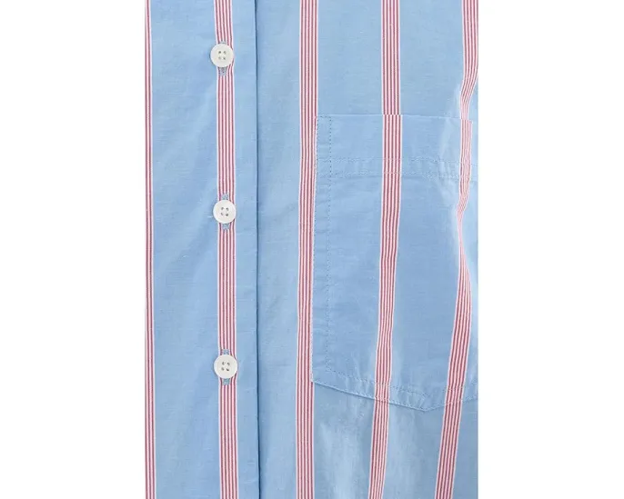 Madewell рубашка Easy Shirt из поплина в полоску