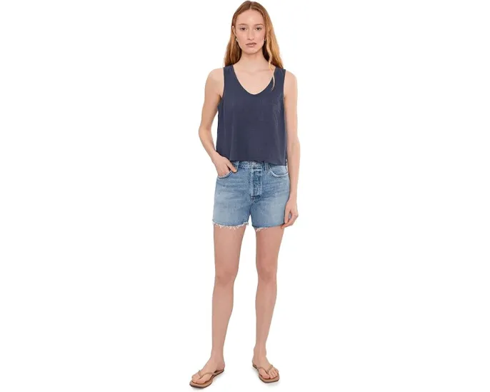 Топ Toad&Co Taj Hemp Button Back из конопли с V-образным вырезом
