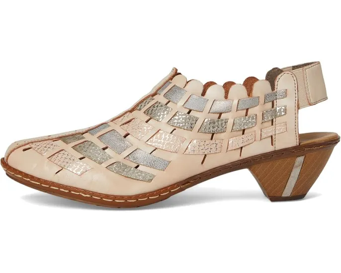 Босоножки 46778 Sina 78 с плетением и эластичной задней частью Rieker