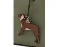 Кожаный брелок-визсла с замшевой отделкой Lauren Ralph Lauren