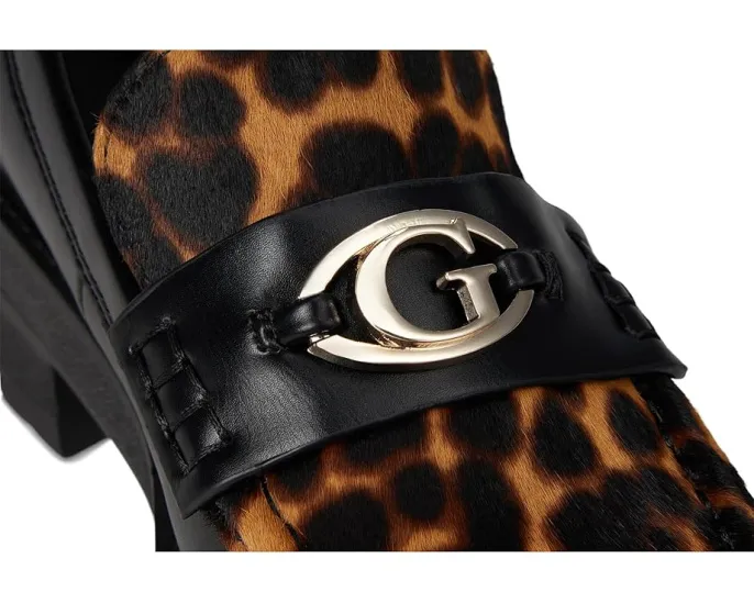 GUESS Лоферы Yanika на массивной подошве с логотипом и каблуком