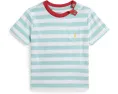 Футболка Polo Ralph Lauren с полосками и нагрудным карманом из хлопкового джерси для младенцев