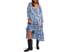 Платье макси Free People Garden Wonders с цветочным принтом и рюшами