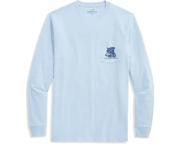Vineyard Vines футболка с длинным рукавом и принтом лыжного хаски
