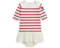 Полосатое матросское платье и панталоны из хлопка для младенцев Polo Ralph Lauren Kids