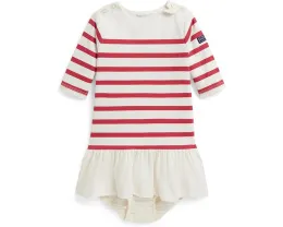 Полосатое матросское платье и панталоны из хлопка для младенцев Polo Ralph Lauren Kids