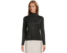 Свитер EILEEN FISHER из шерсти с люрексом и воротником-стойкой