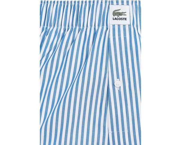 2 пары трусов-боксеров Lacoste из хлопкового поплина на пуговицах