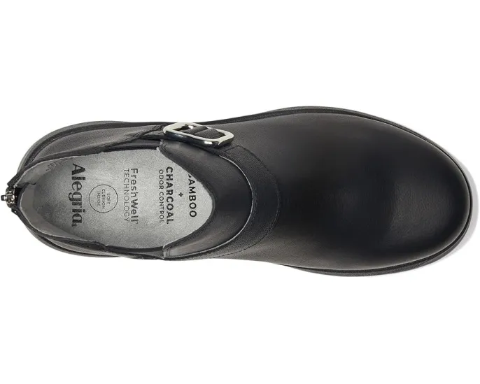 Зимние кожаные ботильоны Alegria Jerica на низком квадратном каблуке с молнией сзади