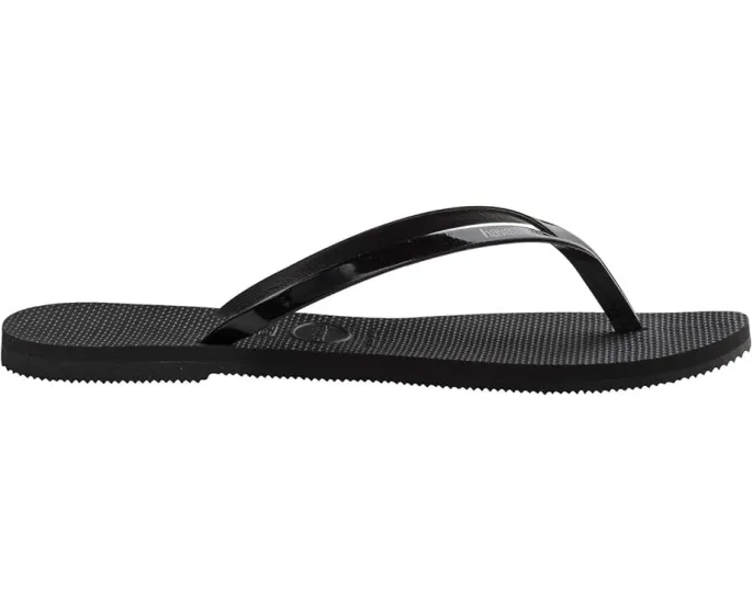 Havaianas You Metallic Flip Flop Sandal с глянцевым верхом и амортизирующей стелькой