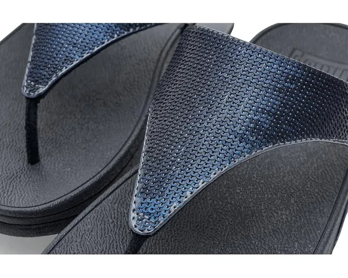 Блестящие сандалии FitFlop Lulu с микровобблбордом и стразами
