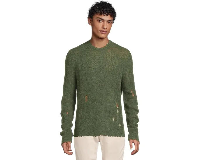 Свитшот Bleaker Crew от AllSaints с круглым вырезом и открытой резинкой