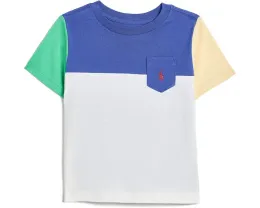 Футболка Polo Ralph Lauren Kids Color-Blocked из хлопкового джерси
