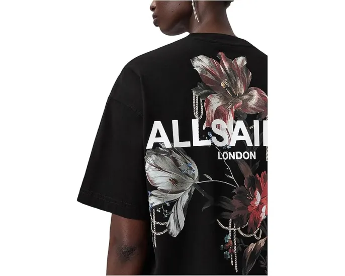 Футболка AllSaints Ania Etta с оверсайз крой и принтом