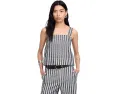 Madewell Shania Top - Striped Twill Linen с квадратным вырезом