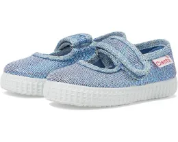 Детские туфли-слипоны Cienta Kids Shoes 56083 с металлическим блеском