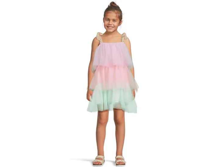 Платье Lola and The Boys с омбре и блестками на регулируемых бретелях