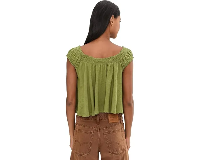 Струящийся топ Dahlia с завязкой из хлопка и льна Free People We The Free