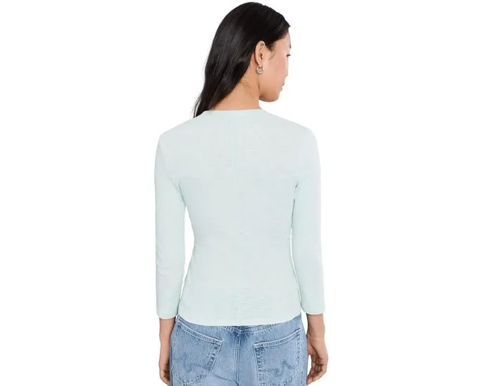Блуза Lilla P с запахом и рукавом 3/4 из рубчатого слаба