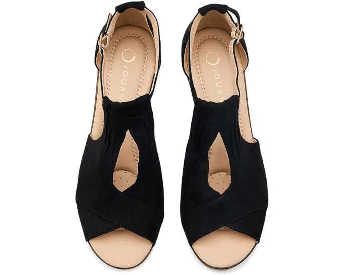 Босоножки Journee Collection Kedzie на платформе с ремешками и вырезом