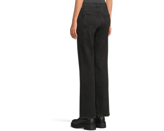 Джинсы Paige Sofia 31 дюйм (78.74 см) в чёрном цвете Solstice с расклешённым низом