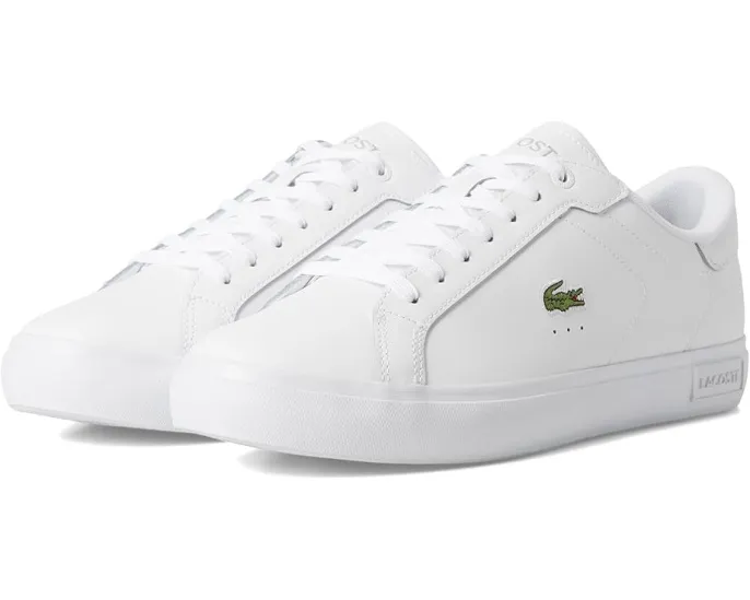 Кроссовки Lacoste Powercourt с верхом из кожи и контрастным крокодилом