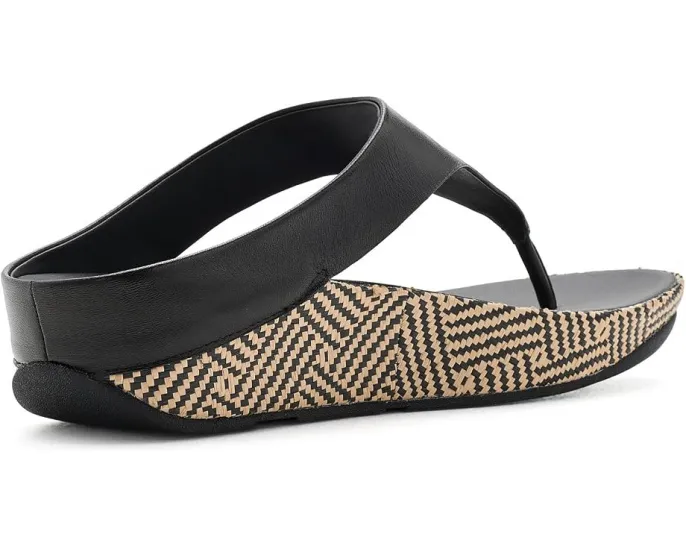 Сандалии FitFlop Lulu Lux с плетеным кожаным верхом и графичной подошвой