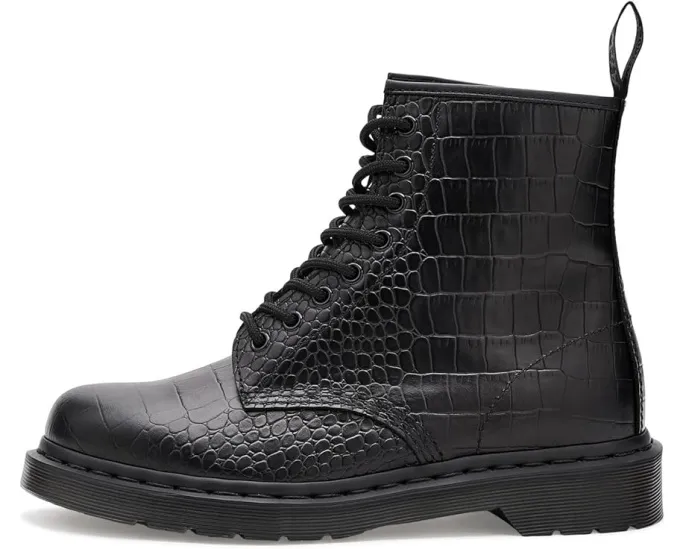 Ботинки Dr. Martens 1460 Croco с тиснением под крокодила на платформе