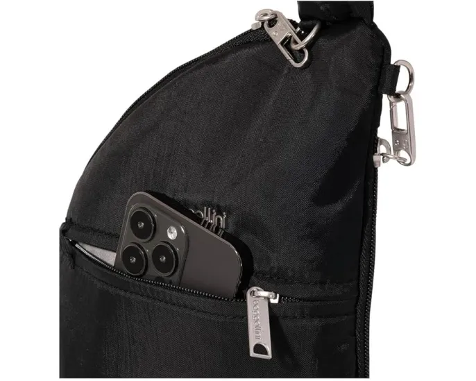 Baggallini Securtex антикражевая слинг сумка Half Moon с защитой от порезов
