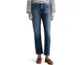Джинсы Ex-boyfriend Mid-Rise Slouchy Slim AG Jeans из хлопка с эластаном