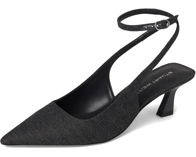Stuart Weitzman Туфли Vinnie 50 на тонком каблуке с ремешком на щиколотке