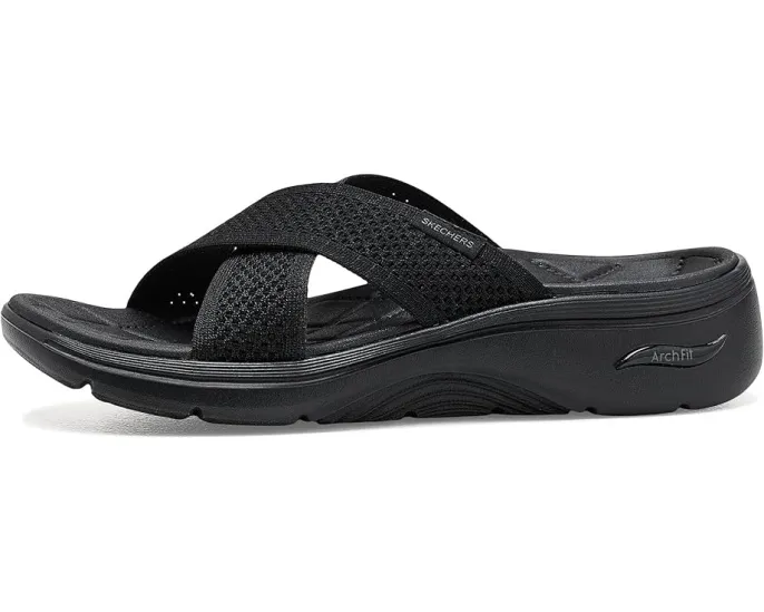 Сандалии SKECHERS GO Walk Arch Fit 2.0 Grace с блестящей пряжей и поддержкой