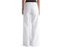 Джинсы Saige Wide Leg из мягкого денима белого цвета с высокой посадкой AG Jeans